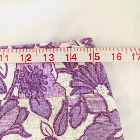 NWOT 2/$10 Ann Taylor skirt lavender white floral - Picture 4 of 6